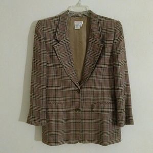 Talbots plaid jacket size 10